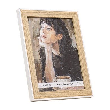 Cadre en bois Modèle SO302 en bois avec profil en bois Blanc Modèle S