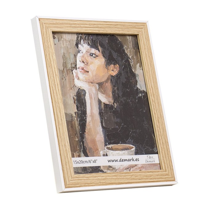 Cadre en bois Modèle SO302 en bois avec profil en bois Blanc Modèle S