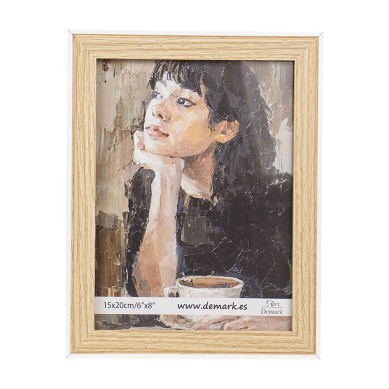 Cadre en bois Modèle SO302 en bois avec profil en bois Blanc Modèle S