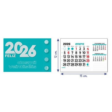 Calendrier tombé 15 cm 50 UDS.
