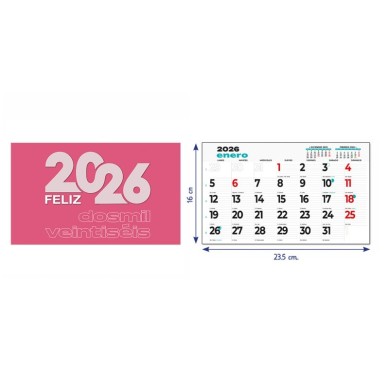 Calendrier tombé 23,5 cm 50 pcs.