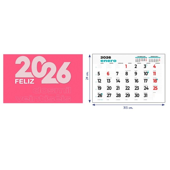 Faldilla Calendario 31,5 Cm 50 Uds.