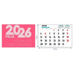 Calendrier tombé 43,5 cm 50 UDS.
