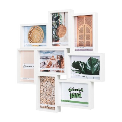 Cadre en bois multiple 693 pour huit photos 10x15