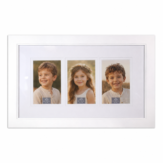 Marco de madera con paspartú para tres fotos 769