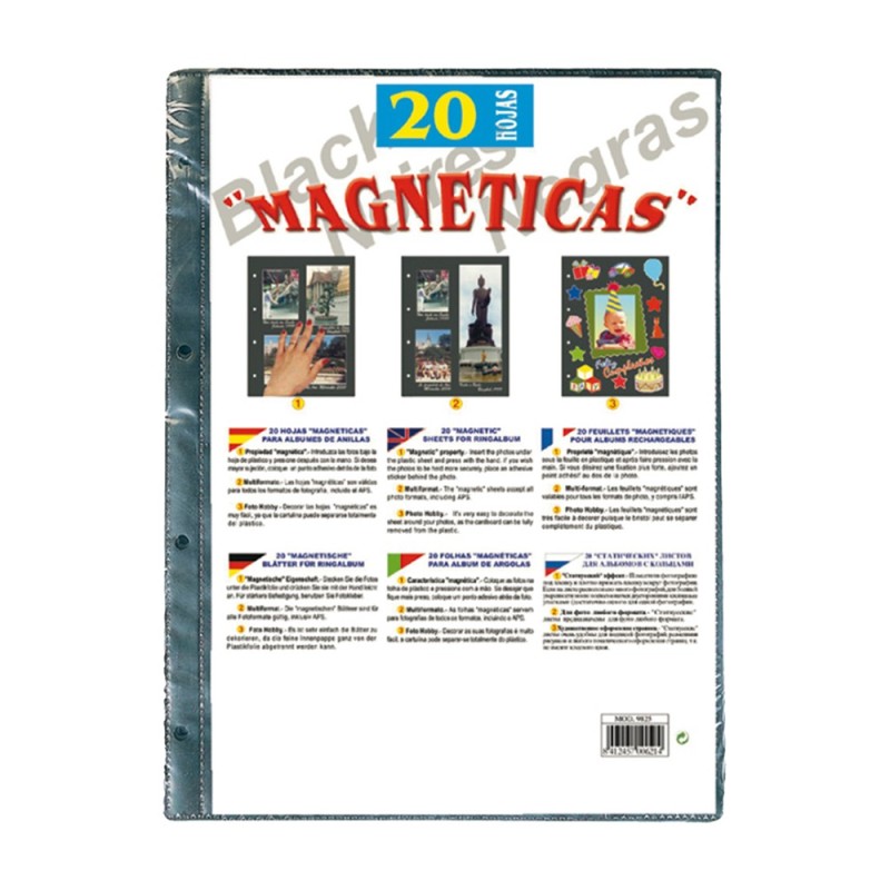 Feuilles magnétiques noires 9825