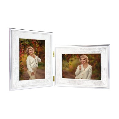 5906/6 double cadre en bois pour deux photographies
